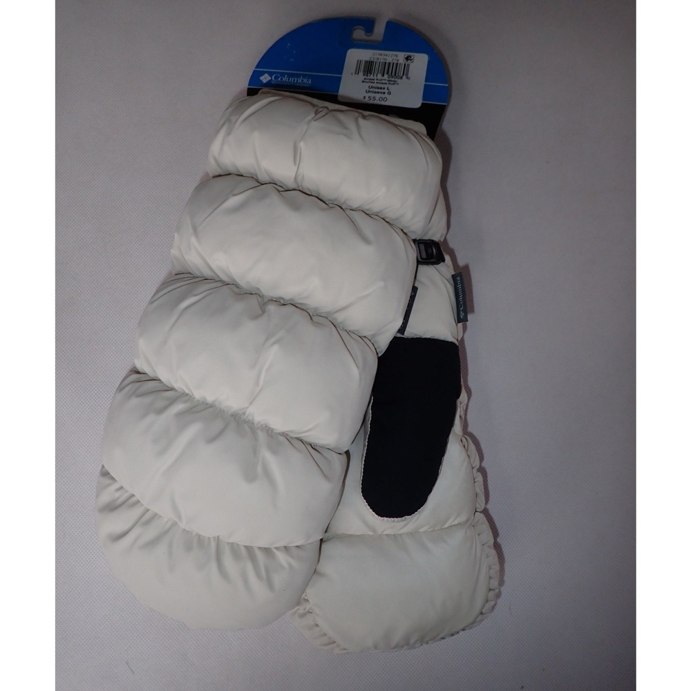 Columbia Womens Amaze Puff Puffer Mittens Chalk White Insulated Winter Size L
